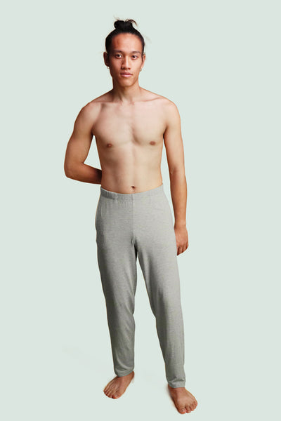 Pétrone pantalon de pyjama coton pima micromodal gris clair homme