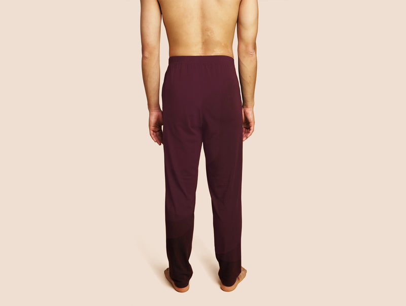 Pétrone pantalon de pyjama coton pima micromodal lie de vin homme#couleur_lie-de-vin