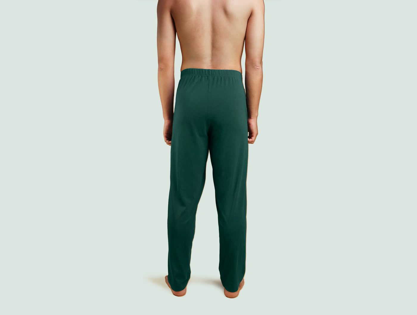 Pétrone pantalon de pyjama coton pima micromodal vert bouteille homme#couleur_vert-bouteille