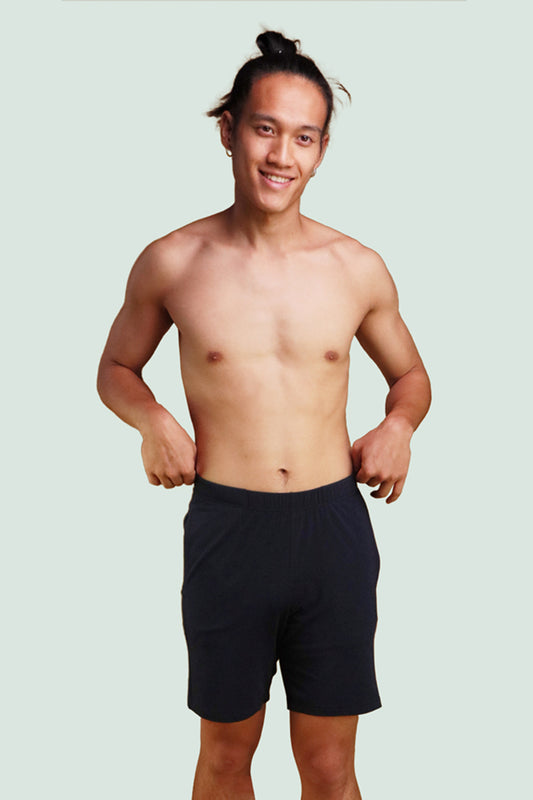 Pétrone short de pyjama coton pima micromodal bleu marine homme