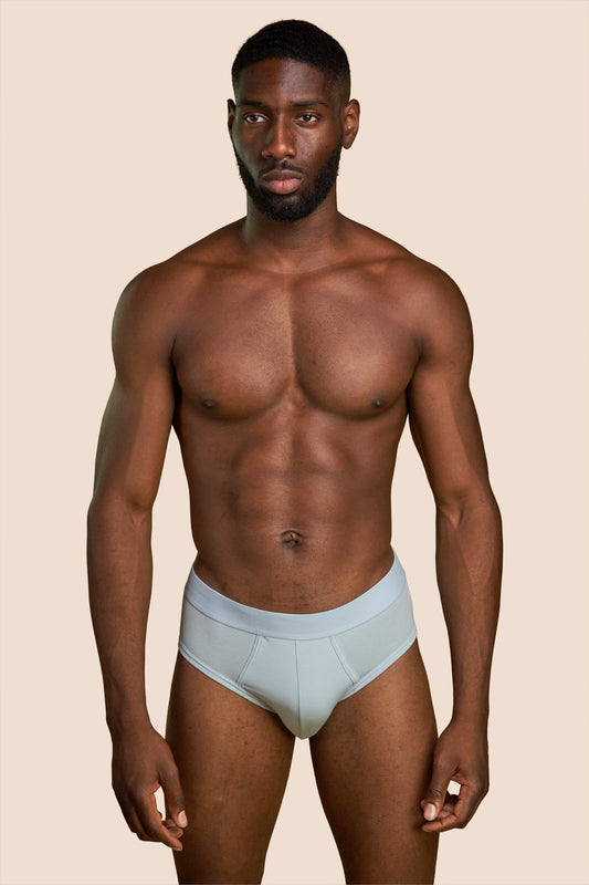 Pétrone slip coton pima micromodal bleu ciel homme