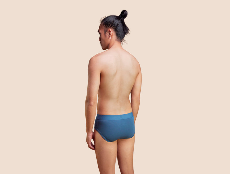 Pétrone slip coton pima micromodal bleu céruléen homme#couleur_bleu-céruléen
