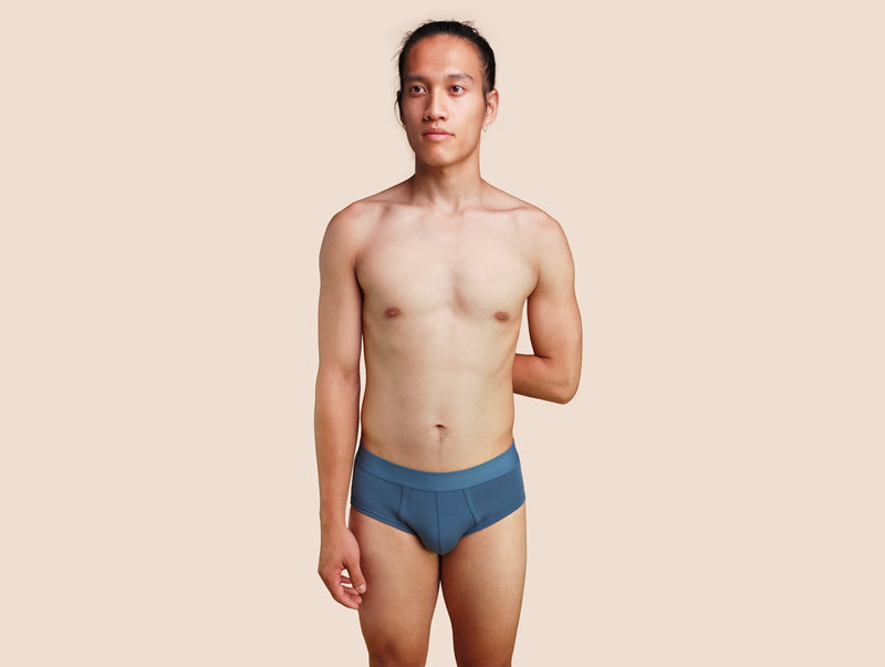 Pétrone slip coton pima micromodal rouille homme#couleur_bleu-céruléen