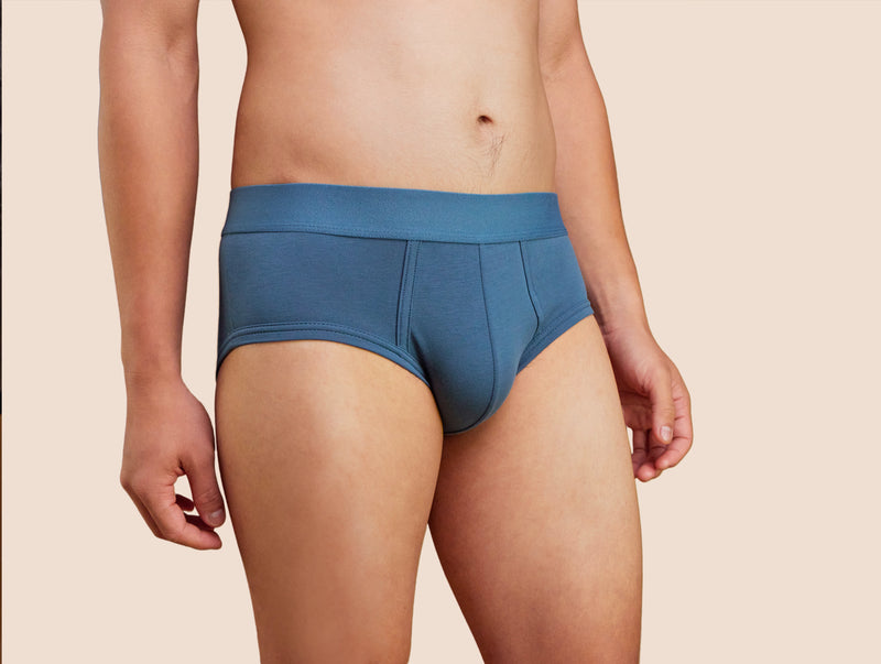 Pétrone slip coton pima micromodal bleu céruléen homme#couleur_bleu-céruléen