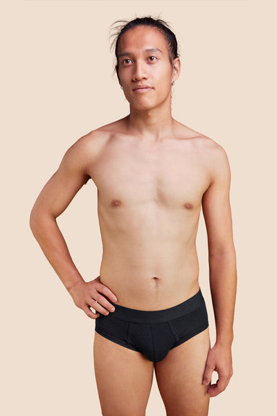 Pétrone slip coton pima micromodal bleu marine homme