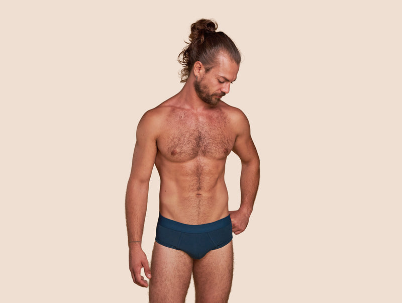 Pétrone slip coton pima micromodal bleu pétrole homme#couleur_bleu-pétrole