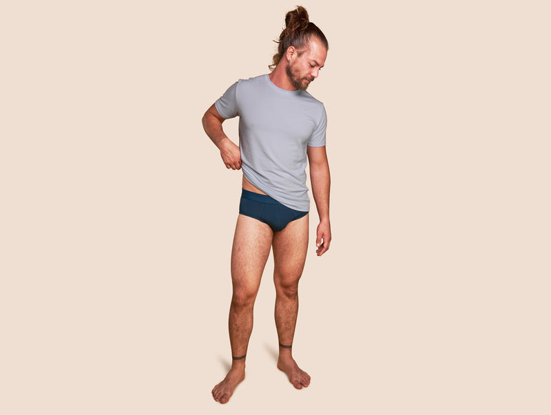 Pétrone slip coton pima micromodal bleu pétrole homme#couleur_bleu-pétrole