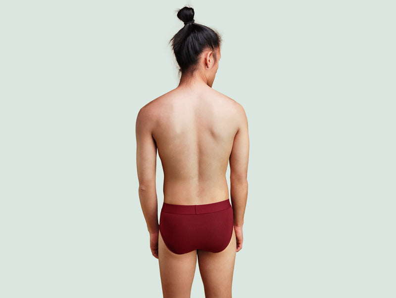 Pétrone slip coton pima micromodal bordeaux homme#couleur_bordeaux