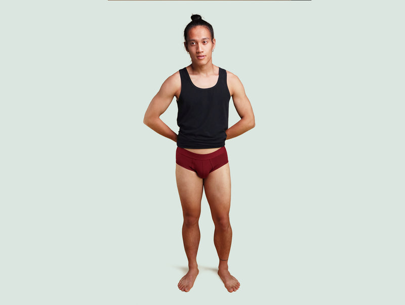 Pétrone slip coton pima micromodal bordeaux homme#couleur_bordeaux