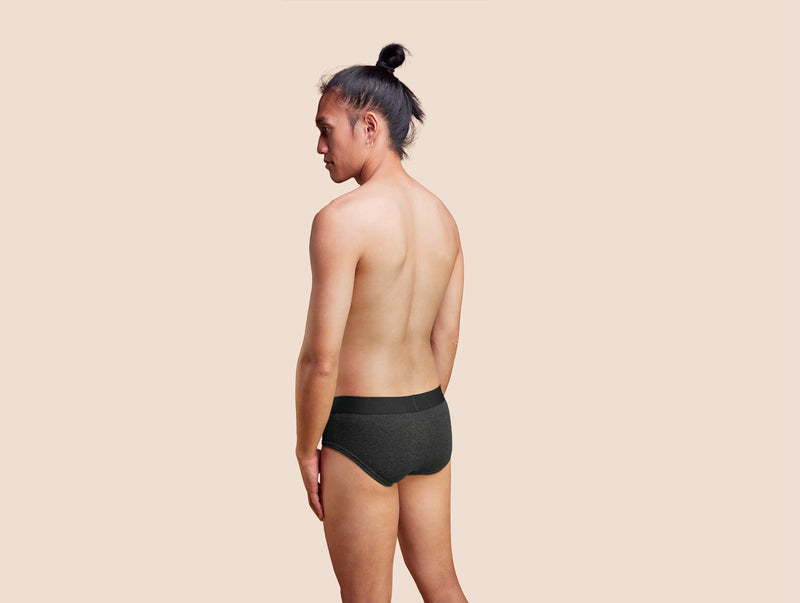 Pétrone slip coton pima micromodal gris anthracite homme#couleur_gris-anthracite