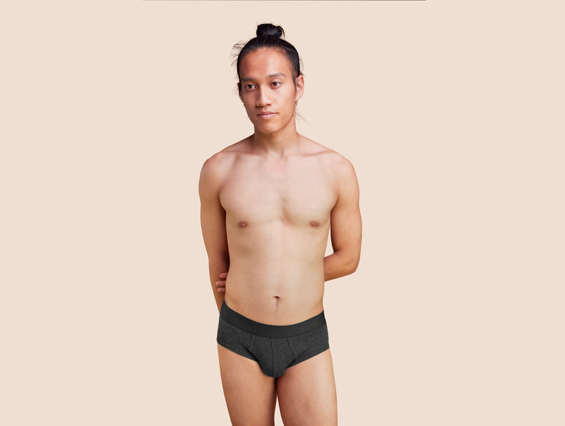 Pétrone slip coton pima micromodal gris anthracite homme#couleur_gris-anthracite