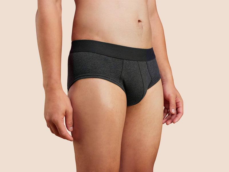 Pétrone slip coton pima micromodal gris anthracite homme#couleur_gris-anthracite