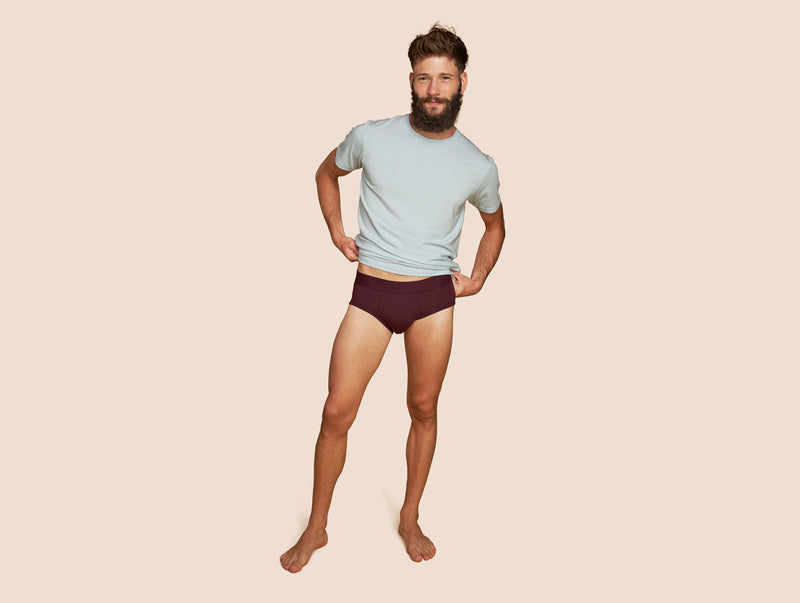 Pétrone slip coton pima micromodal lie-de-vin homme#couleur_lie-de-vin