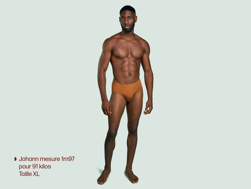 Pétrone slip coton pima micromodal ocre homme#couleur_ocre
