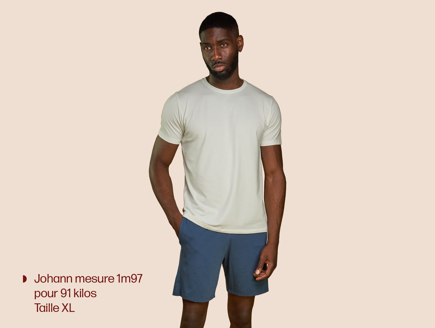 Pétrone T-shirt manches courtes coton pima micromodal blanc-crème homme#couleur_blanc-crème
