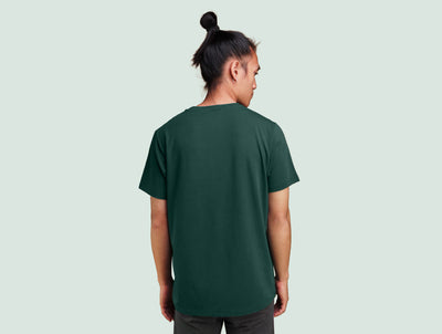 Pétrone T-shirt manches courtes coton pima micromodal vert bouteille homme#couleur_vert-bouteille