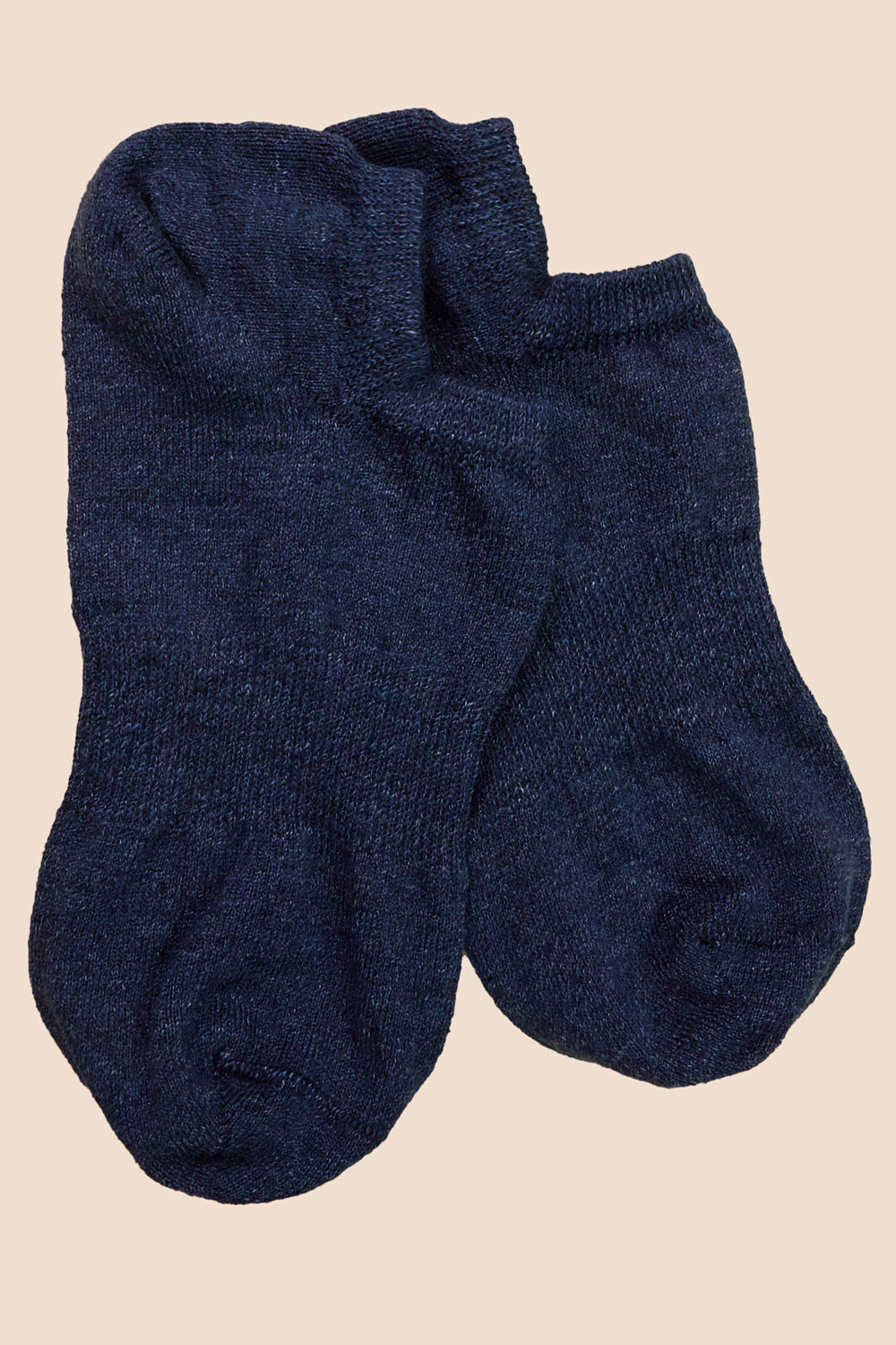 Pétrone chaussettes invisibles lin coton bleu marine pour hommes