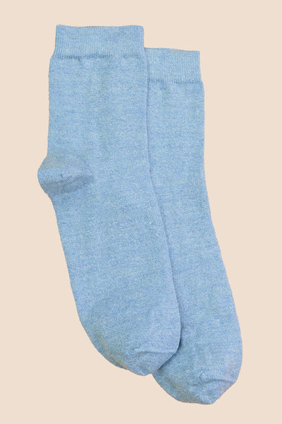 Pétrone chaussettes lin coton homme bleu ciel