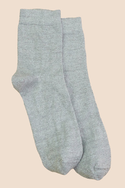Pétrone chaussettes lin coton homme gris clair