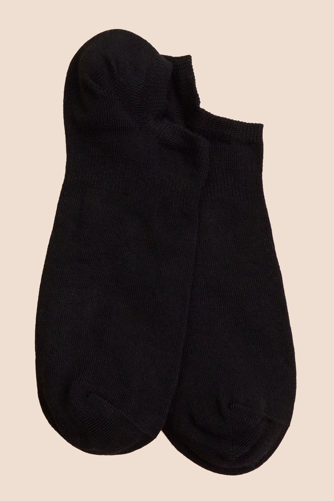 Pétrone chaussettes invisibles coton bio noir pour hommes