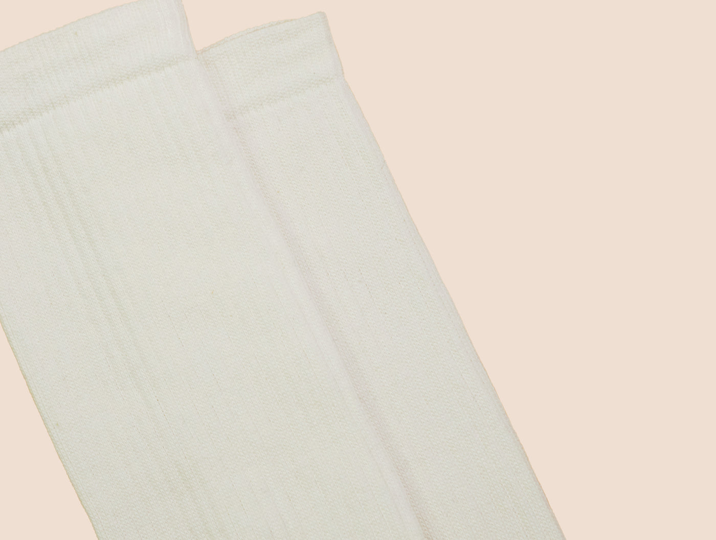Petrone-chaussettes-tennis-coton-bio-unies-hautes-homme-blanc crème-posees#couleur_blanc crème