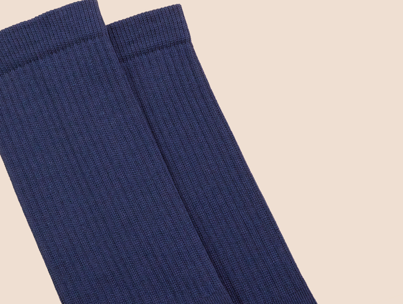 Petrone-chaussettes-tennis-coton-bio-unies-hautes-homme-bleu acier-posees#couleur_bleu acier
